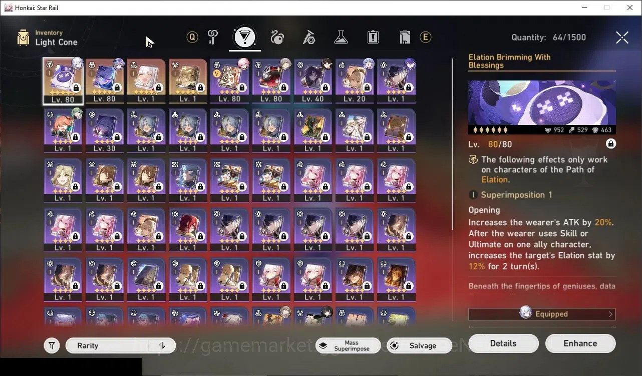 Honkai Star Rail Accounts Others Asia|TL 64|7 Limited|(SW LV999)+Sign Evanescia E2,YaoGuang,Huohuo,DH Terrae,Robin,Acheron 6