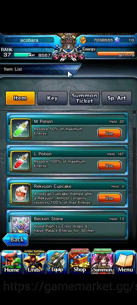 Grand Summoners Accounts Global|Rank 37|16 Ascend+4 TW|(Sayaka Miki,Homura  image 2