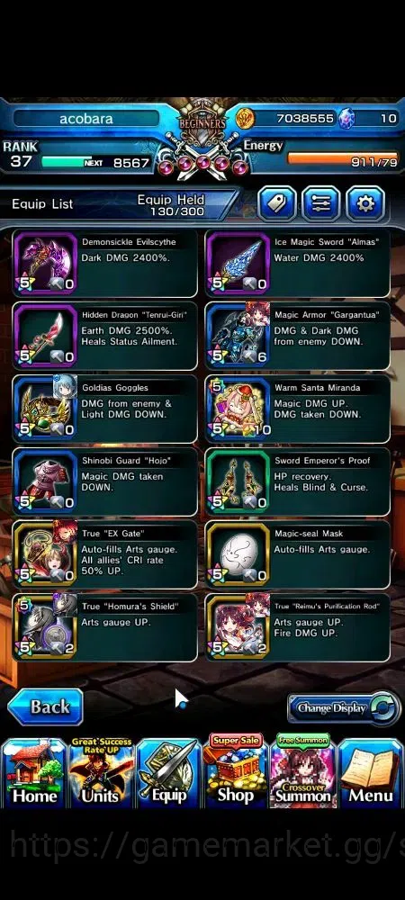 Grand Summoners Accounts Global|Rank 37|16 Ascend+4 TW|(Sayaka Miki,Homura  image 6