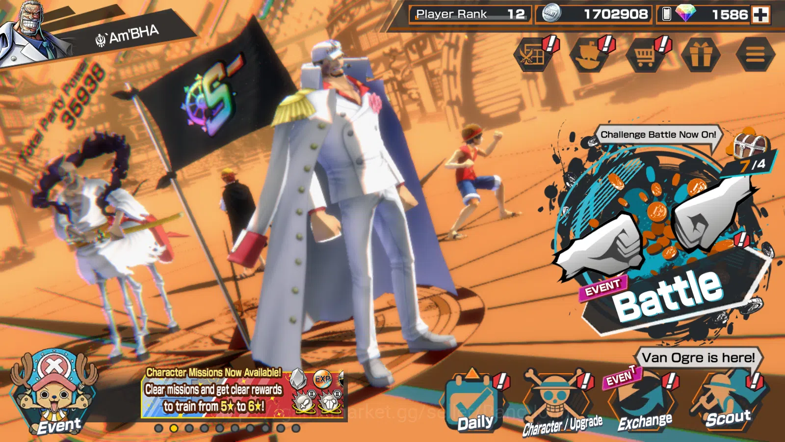 One Piece Bounty Rush Accounts GLOBAL|5 EX | The5elder Nusjuro,DD Shanks ,FR Shan image 6