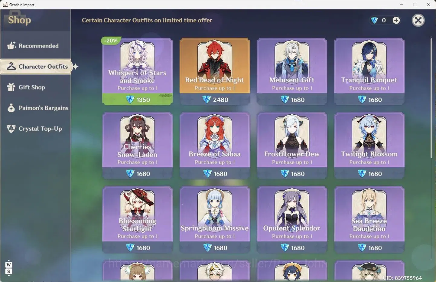 Genshin Impact Accounts ASIA|AR 43 | 2 Limit |Nefer,Yoimiya+3 Charstd| MC image 13