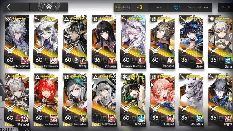 Arknights Accounts High-End GLOBAL|Lv60|161OP|8 Limited 22B6(Silverash Reignfrost P5,Wisadel,Wang,Virtuosa,Lappland 1