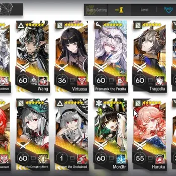 Arknights Accounts High-End GLOBAL|Lv60|161OP|8 Limited 22B6(Silverash Reignfrost P5,Wisadel,Wang,Virtuosa,Lappland