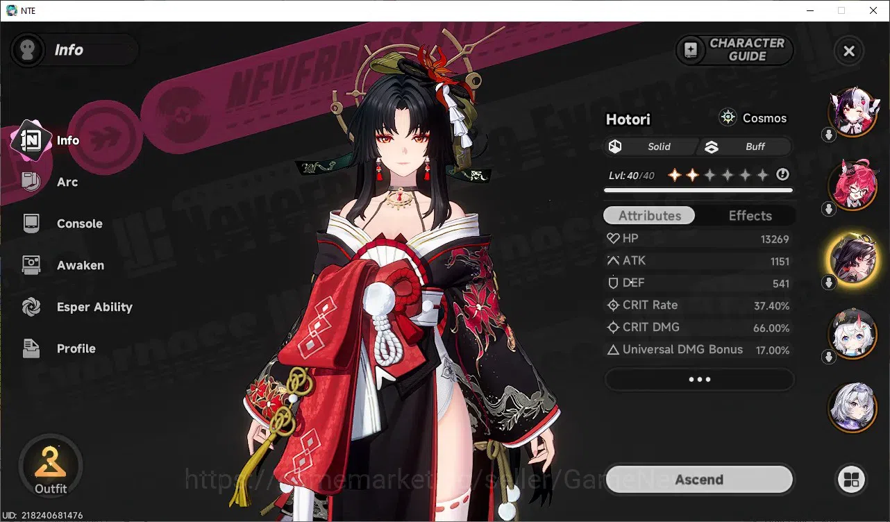 Neverness to Everness Accounts GLOBAL SEA|HL 30|8 SSR Lacrimosa,Hotori,Nanally,Ha image 4