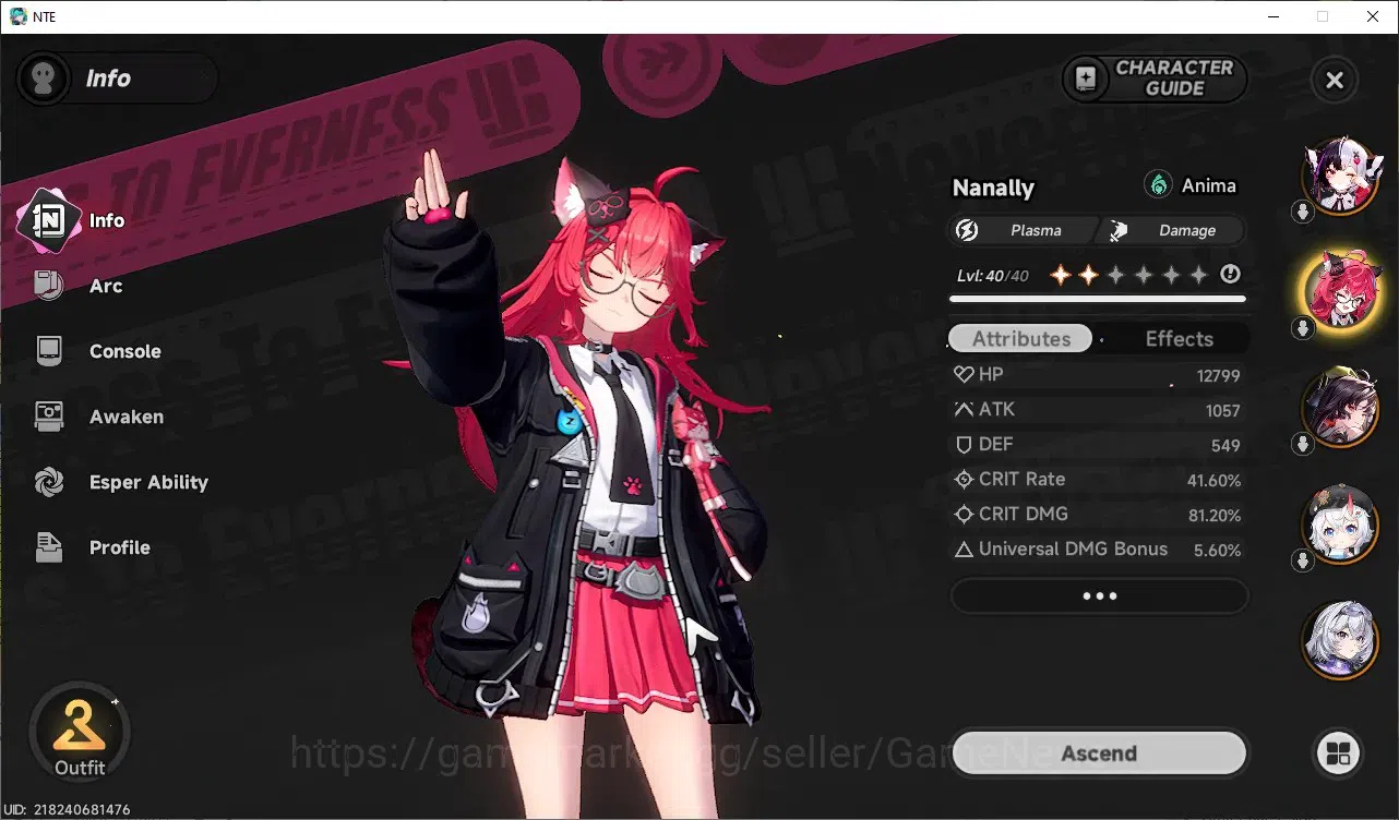 Neverness to Everness Accounts GLOBAL SEA|HL 30|8 SSR Lacrimosa,Hotori,Nanally,Ha image 5