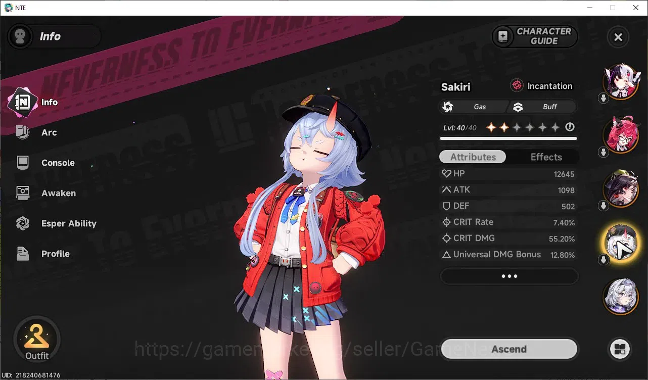 Neverness to Everness Accounts GLOBAL SEA|HL 30|8 SSR Lacrimosa,Hotori,Nanally,Ha image 6