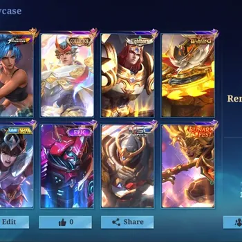 Mobile Legends: Bang Bang Accounts Collector Global|317 Skin|Renowned|Collector Tigreal,Annual Gord,LUNAR Sun,MSC Atlas