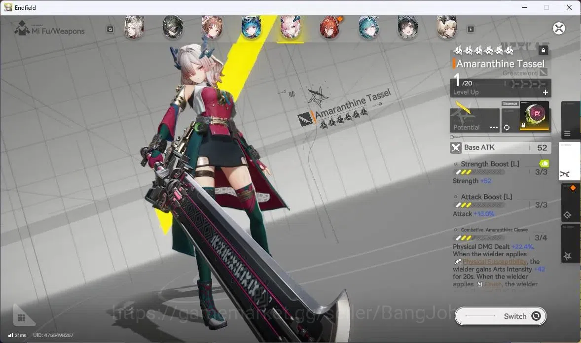 Arknights: Endfield Accounts Asia | Lv 60| 4 Limit|Zhuang FangyiP1,YvonneP1,Gil image 7