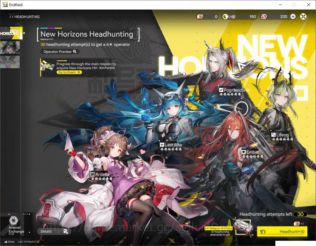 Arknights: Endfield Accounts ASIA|Fresh Starter(Lv2)|SSR 2(1Limit) [TangTang],A image 8