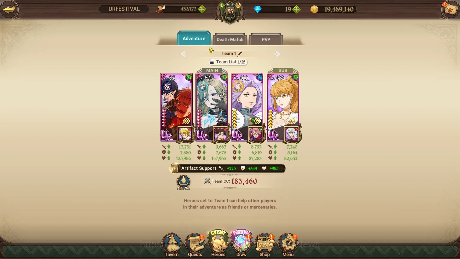 The Seven Deadly Sins: Grand Cross Accounts Asia|1,7M CC|8 UR| Salos,Merlin&Escanor,Oppressor  image 7