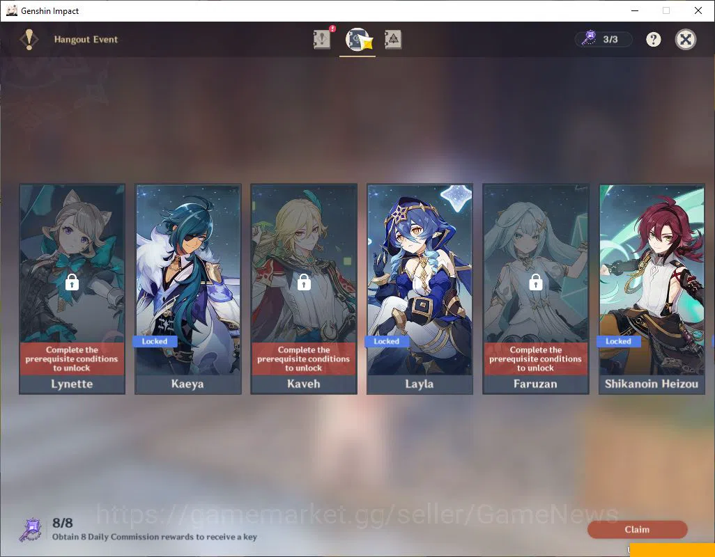 Genshin Impact Accounts ASIA|AR 56|6 Limited+3(*5Weapon)|Xilonen+Sign,Flin image 4