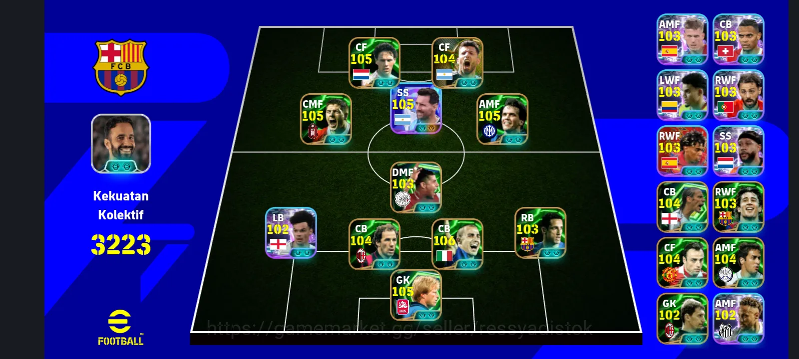 eFootball Accounts Legends & Iconic Players EFOOTBALL GOOD ACCOUNT | NEW CARD MESSI,VAN BASTEN,L MATHAUS,S GERARD,F 1