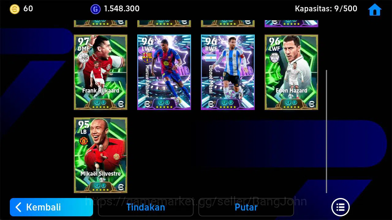 eFootball Accounts Others Power 3152, Clarence sedorf epic, marco reus epic, Frank rijkaard epic, M rashford show, M 5
