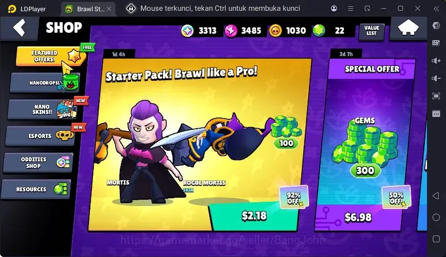 Brawl Stars Accounts Trophy 758| 8 Brawler|1 Max Hc Lv.11(Nita)|1 Legendary(Nita),3 Epic Skins|3313 Bling | ProtectOff 13