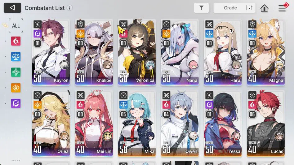 Chaos Zero Nightmare Accounts GLOBAL Lv 45|8 3