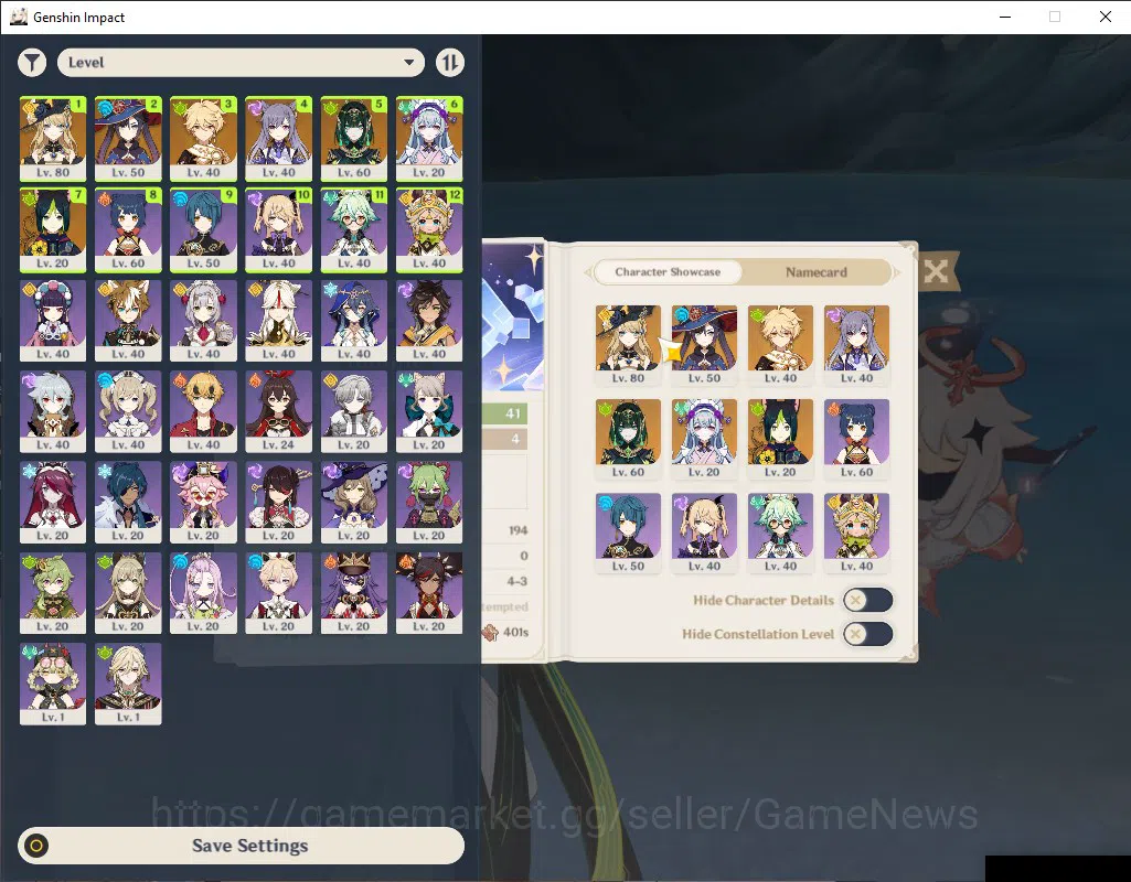 Genshin Impact Accounts ASIA|AR 41|2 Limit+1(*5Wep)|Nefer,Navia|Low Explor image 1