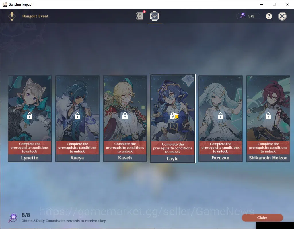 Genshin Impact Accounts ASIA|AR 41|2 Limit+1(*5Wep)|Nefer,Navia|Low Explor image 12