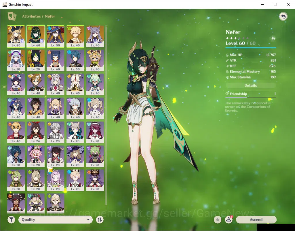 Genshin Impact Accounts ASIA|AR 41|2 Limit+1(*5Wep)|Nefer,Navia|Low Explor image 3