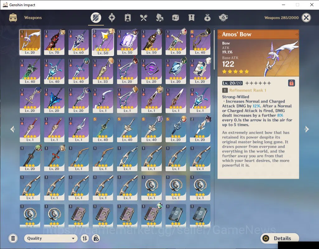 Genshin Impact Accounts ASIA|AR 41|2 Limit+1(*5Wep)|Nefer,Navia|Low Explor image 4