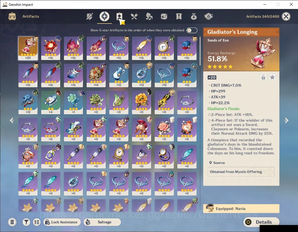 Genshin Impact Accounts ASIA|AR 41|2 Limit+1(*5Wep)|Nefer,Navia|Low Explor image 5