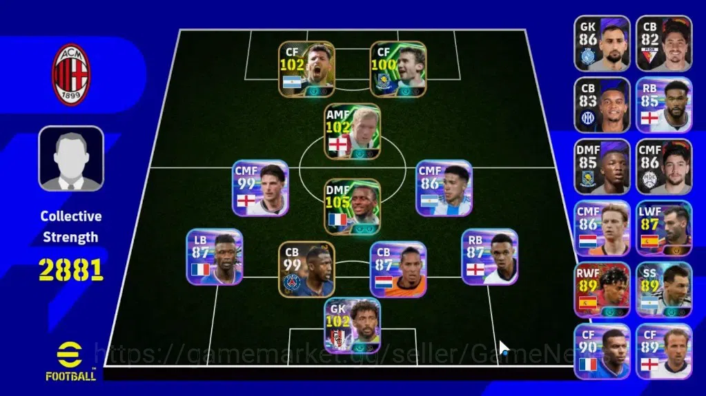 eFootball Accounts Legends & Iconic Players Android|Epic Patrick Vieira,Sergio Aguero,Paul Scholes,Shevchenko|5 ShowTime 1