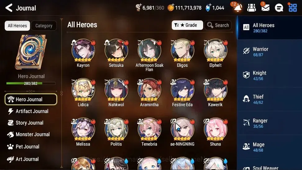 Epic Seven Accounts Collaboration Hero GLOBAL Verif|28ML(Harseti,Zio,LC Belona,RueleLight,etc)+FULL Collab Aespa,FULL 11