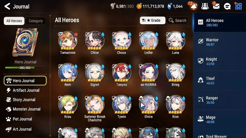Epic Seven Accounts Collaboration Hero GLOBAL Verif|28ML(Harseti,Zio,LC Belona,RueleLight,etc)+FULL Collab Aespa,FULL 12