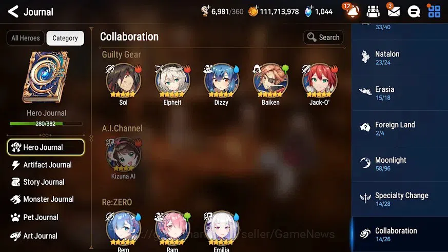 Epic Seven Accounts Collaboration Hero GLOBAL Verif|28ML(Harseti,Zio,LC Belona,RueleLight,etc)+FULL Collab Aespa,FULL 6