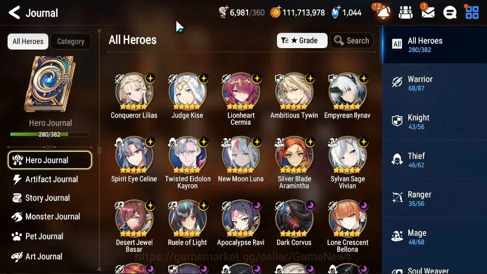 Epic Seven Accounts Collaboration Hero GLOBAL Verif|28ML(Harseti,Zio,LC Belona,RueleLight,etc)+FULL Collab Aespa,FULL 8
