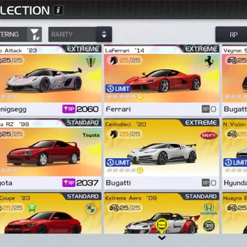 Racing Master Accounts SEA|Lvl 16|3 PL (Jesko Attack,Veyron SS,Supra RZ) +40 Etc Cars|263K Gold + 6603 DM|Log
