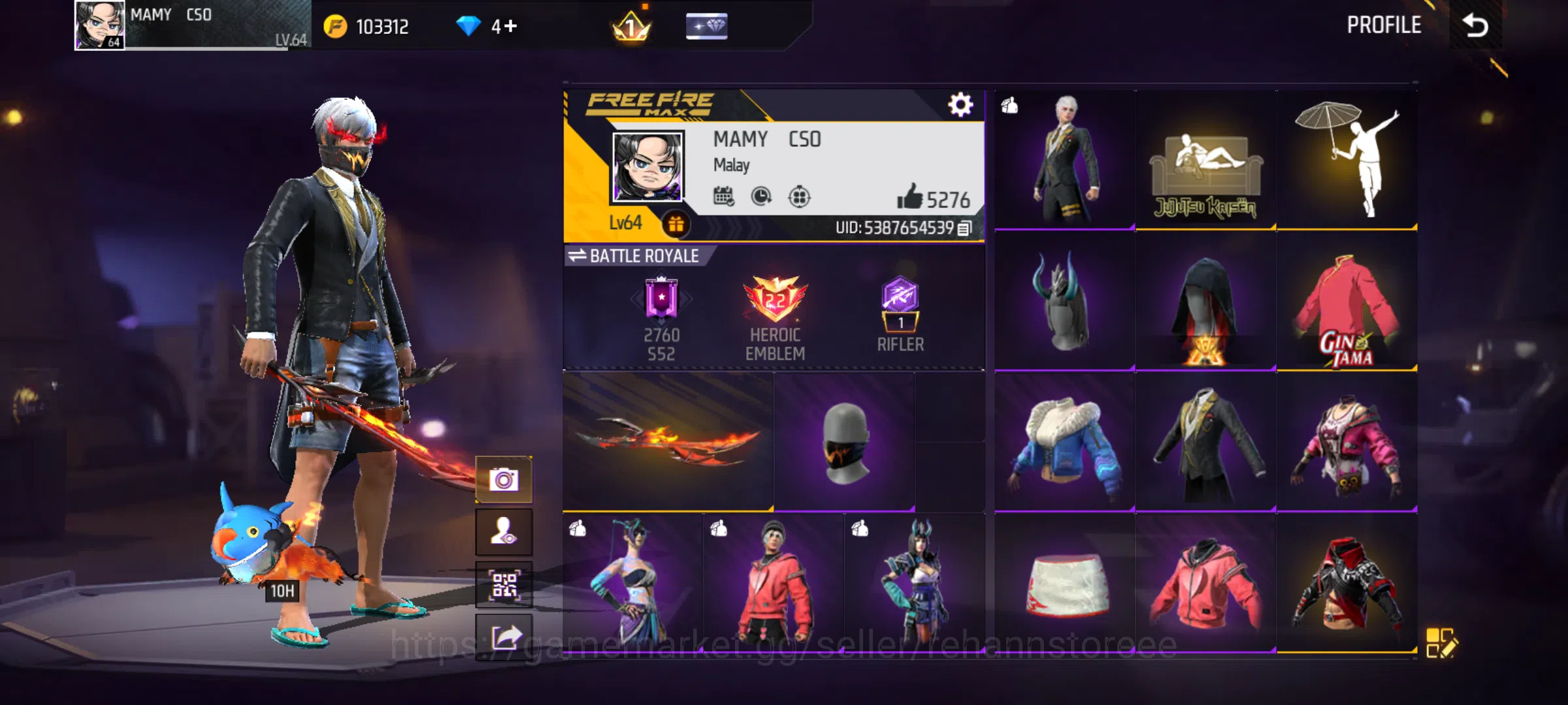 Free Fire Accounts INDONESIA - MASKER IDAMAN - BUNDLE CEWE CAKEP' - DANA PELAJAR IDAMAN 1