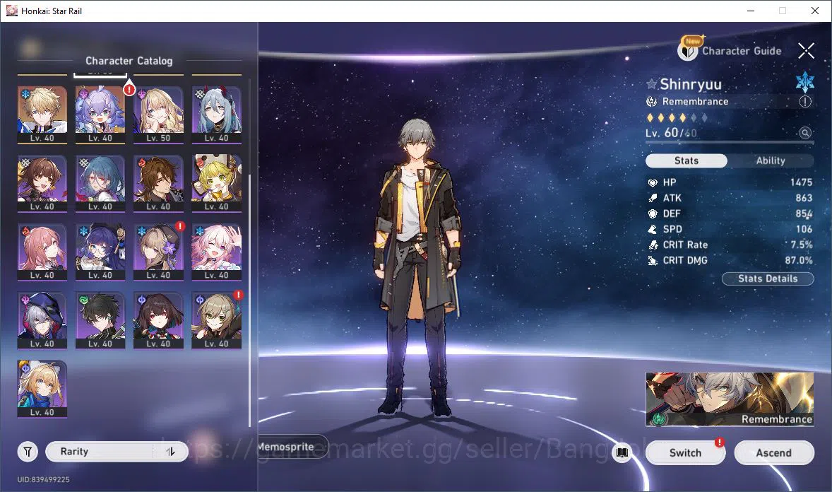 Honkai Star Rail Accounts [ASIA] TL 50 | 8 Limit | Cyrene | Evernight | Spar image 14