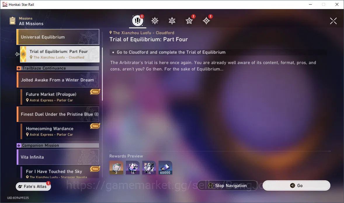 Honkai Star Rail Accounts [ASIA] TL 50 | 8 Limit | Cyrene | Evernight | Spar image 2