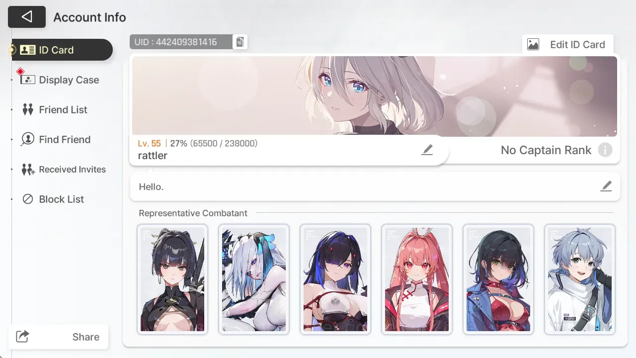 Buy Chaos Zero Nightmare Accounts - Global | Lv 55 | 4 SSR (Rossweisse ...