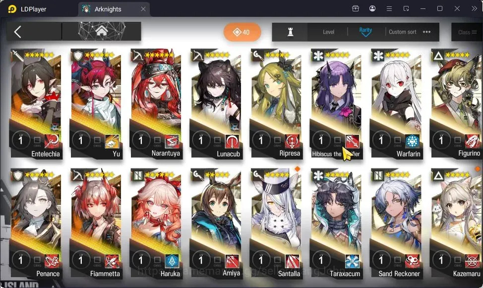 Arknights Accounts Mid-Tier Global|Lv9|77 total OP|1 Limited (Narantuya) 6x6 Star 1