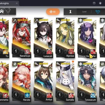 Arknights Accounts Mid-Tier Global|Lv9|77 total OP|1 Limited (Narantuya) 6x6 Star