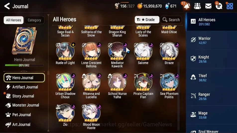 Epic Seven Accounts GLOBAL UnVerif|22 ML(ScholNurse Yulha,RNL,LOTScale image 7