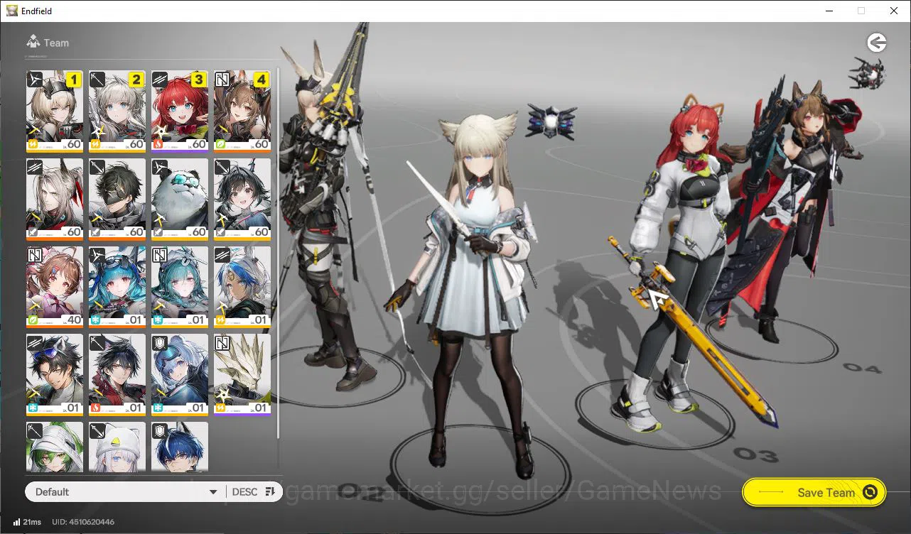 Asia Lv50 28K Oro|5 SSR (Gilberta,Last Rite,Pog,ArdeliaP1)+WennaP1+Sign,pelicaP4,ChenP4|7 6* WP|Gryphlink|CheckSS(END1529) Arknights: Endfield Accounts Asia Lv50 28K Oro|5 SSR (Gilberta,Last Rite,Pog,Ar image 1