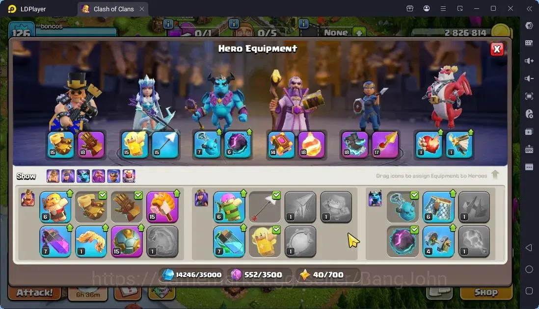 Clash of Clans Accounts Global |TH 15-BH 9|LVL 126|BK 51,AQ 72,MP 43,GW 42 image 8