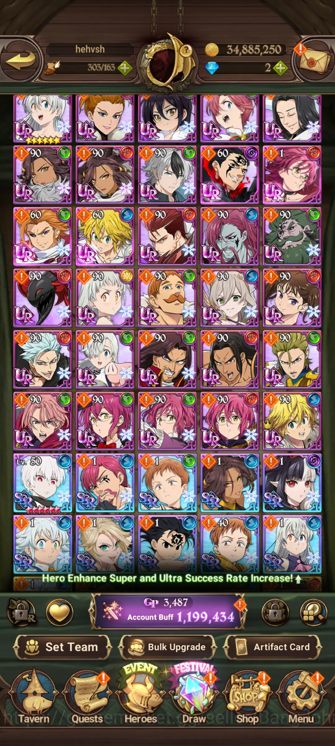 The Seven Deadly Sins: Grand Cross Others GLOBAL|1.19M CC|1collab Sho|UR Meresca,Ludociel,So image 1