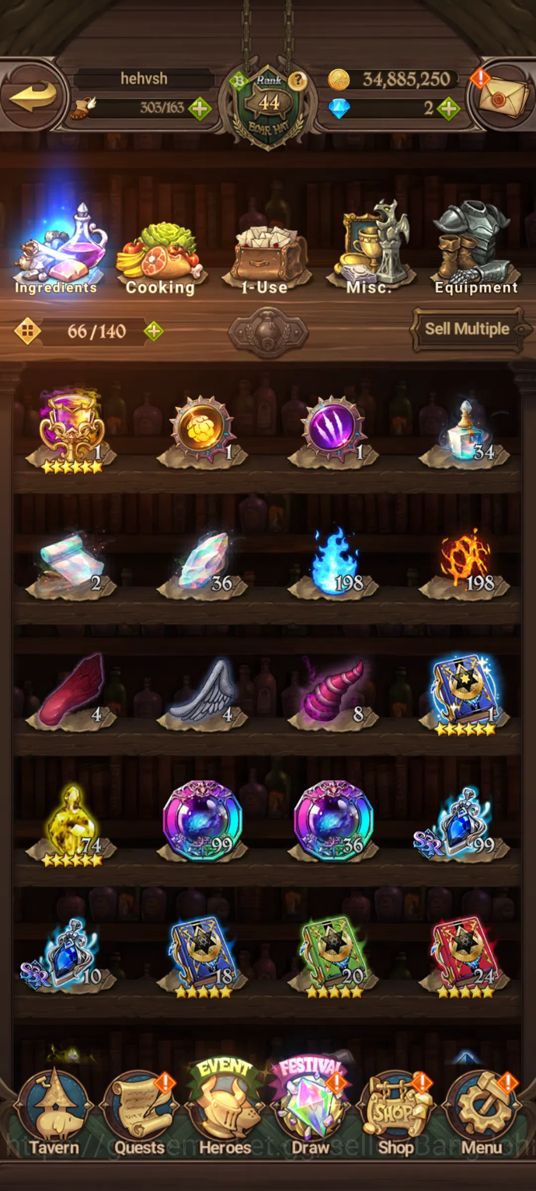 The Seven Deadly Sins: Grand Cross Accounts Others GLOBAL|1.19M CC|1collab Sho|UR Meresca,Ludociel,Souls Hel,etc|check 4