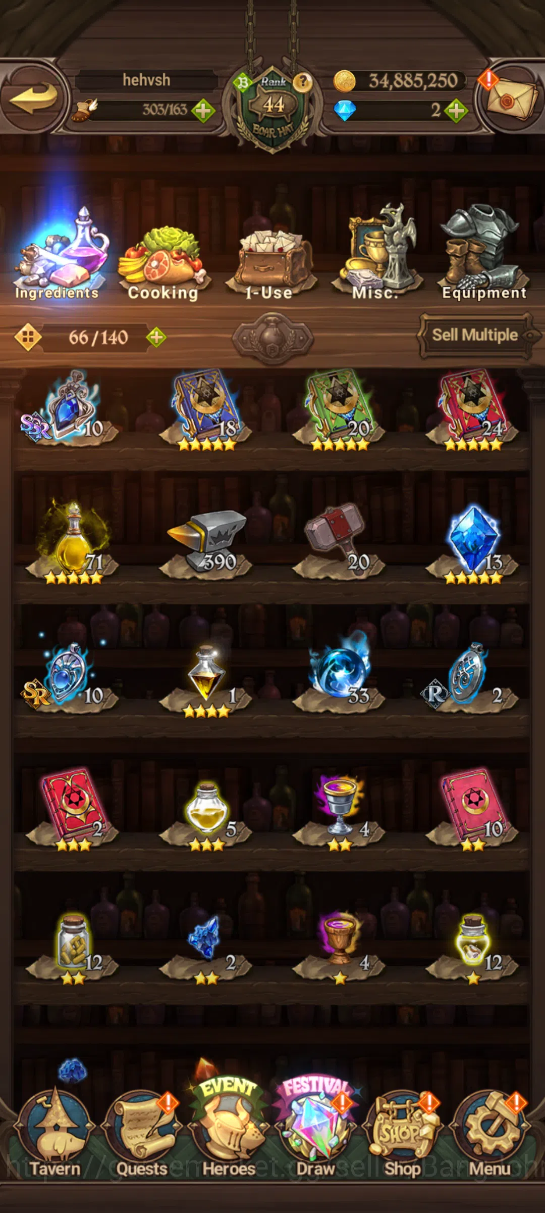 The Seven Deadly Sins: Grand Cross Accounts Others GLOBAL|1.19M CC|1collab Sho|UR Meresca,Ludociel,Souls Hel,etc|check 5