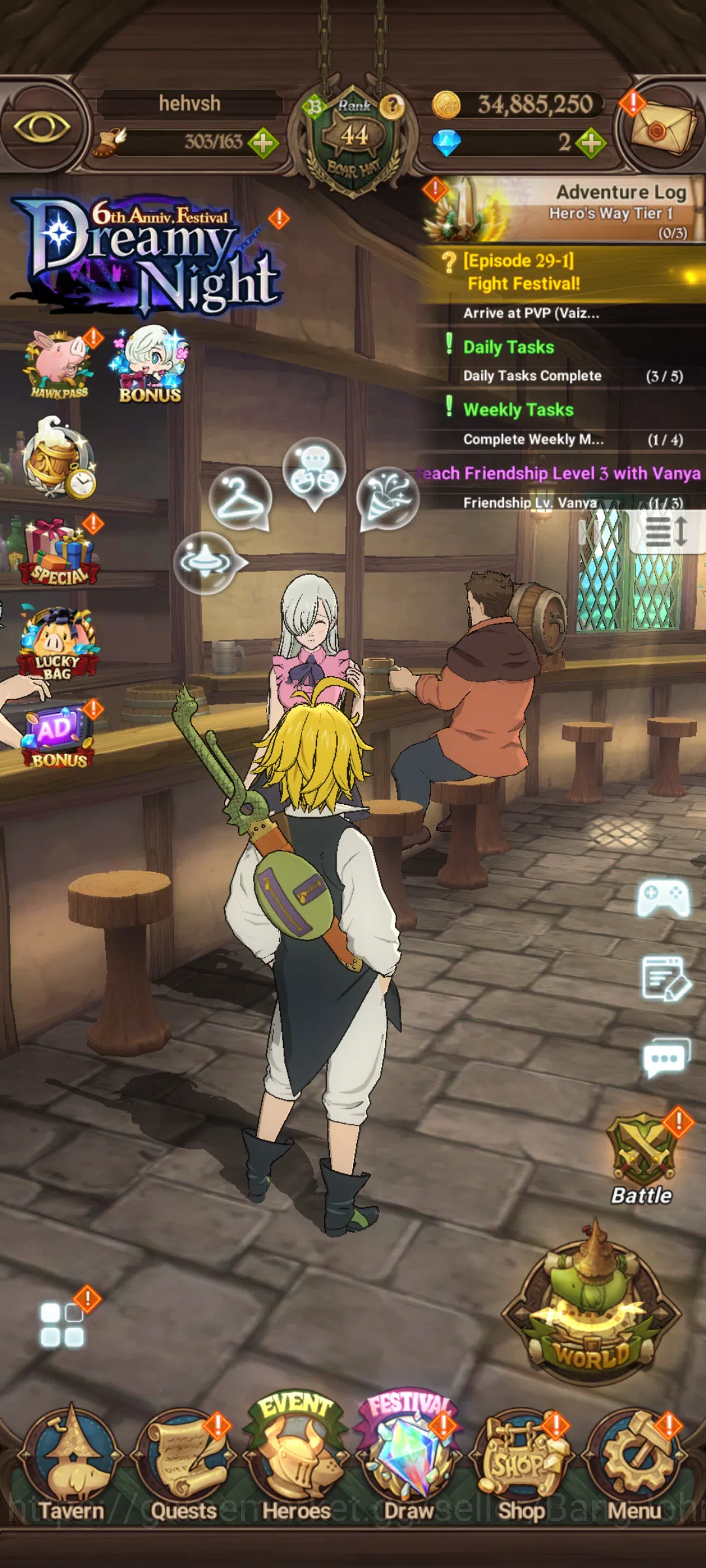 The Seven Deadly Sins: Grand Cross Accounts Others GLOBAL|1.19M CC|1collab Sho|UR Meresca,Ludociel,Souls Hel,etc|check 9