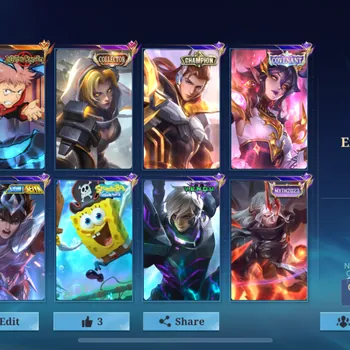 Mobile Legends: Bang Bang Accounts Rare Skin Itadori yin skin / Lance Champion skin/level 55 /account with many more