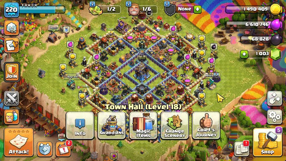 Clash of Clans Accounts TH18-BH 10|LV 220|HH 11|BK 84,AQ 95,GW 69,MP 65,RC image 1