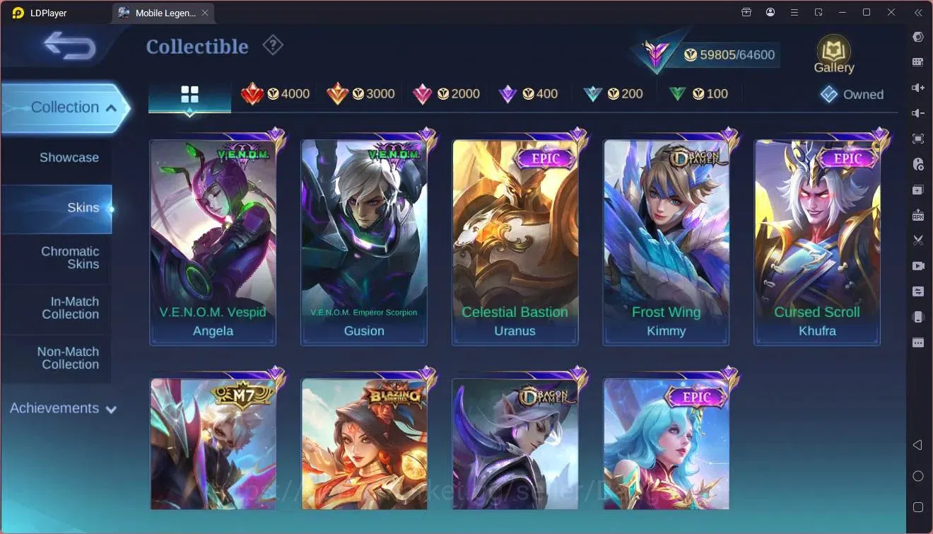 Mobile Legends: Bang Bang Accounts Collector Global|Hero 90|Skin 210|Renowned|KOF Chou|Prime Granger|CC Aurora|5STAR 12