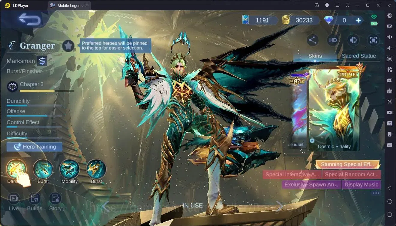 Mobile Legends: Bang Bang Accounts Collector Global|Hero 90|Skin 210|Renowned|KOF Chou|Prime Granger|CC Aurora|5STAR 18