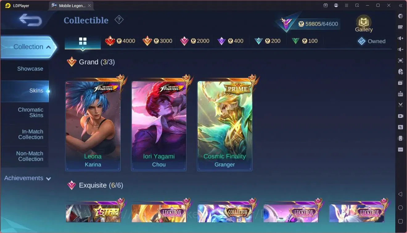 Mobile Legends: Bang Bang Accounts Collector Global|Hero 90|Skin 210|Renowned|KOF Chou|Prime Granger|CC Aurora|5STAR 7