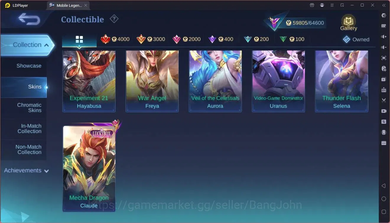 Mobile Legends: Bang Bang Accounts Collector Global|Hero 90|Skin 210|Renowned|KOF Chou|Prime Granger|CC Aurora|5STAR 9