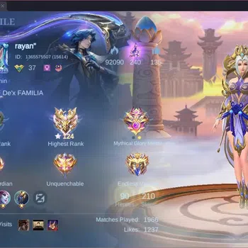 Mobile Legends: Bang Bang Accounts Collector Global|Hero 90|Skin 210|Renowned|KOF Chou|Prime Granger|CC Aurora|5STAR